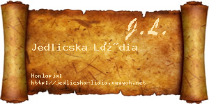 Jedlicska Lídia névjegykártya
